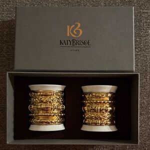 Katy Briscoe Home Gold Bangles Salt & Pepper Shakers Set